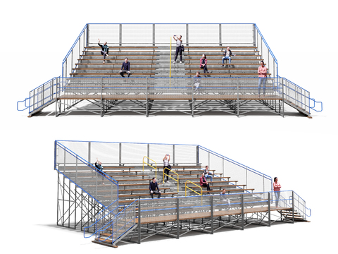 Modern Stadium grandstand seats