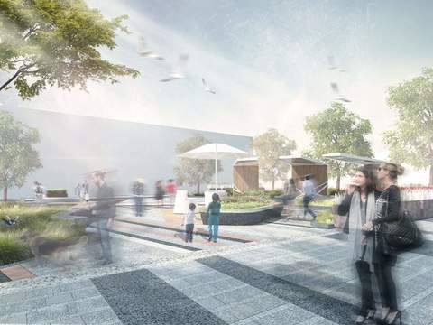 modern park square leisure area psd