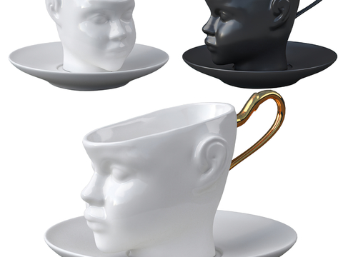 Modern Creative Head Coffee Cup