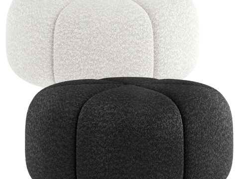 Moroso black and white fabric sofa stool