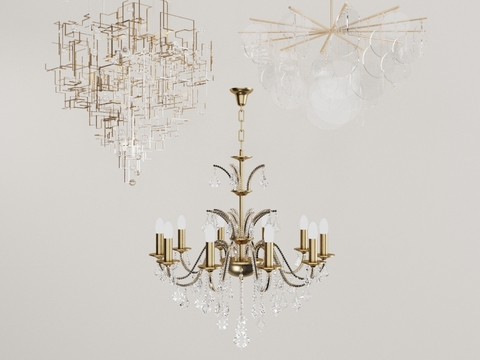 Modern Metal Crystal Chandelier Free