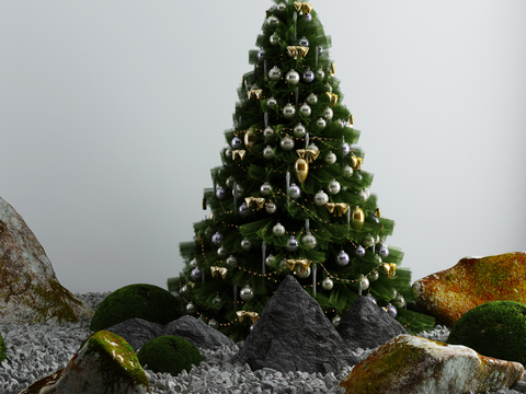 Nordic Christmas Tree Landscape Setches