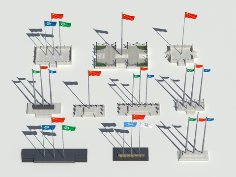 Flag raising platform National flag platform