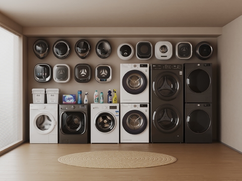 Drum washing machine wall-mounted laundry cabinet