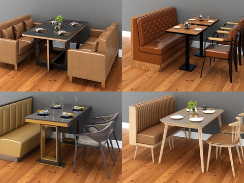 Modern Card Seat Dining Table and Chair