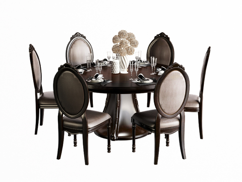 American Dining Table and Chair