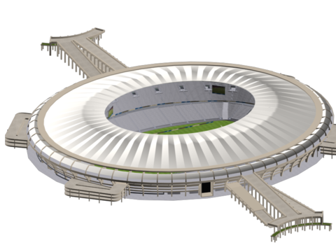 Bird's eye view of the Maracana Stadium building free