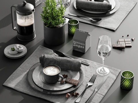 Modern Knife and Fork Tableware Ornaments