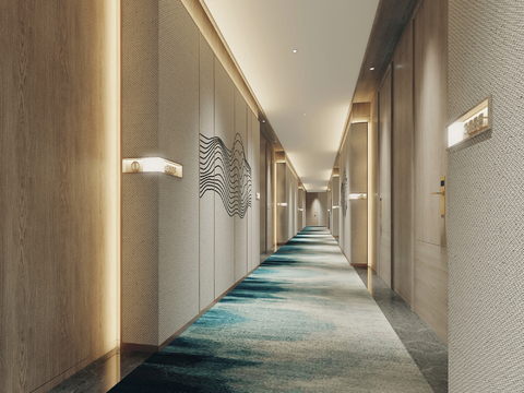 New Chinese Hotel Corridor