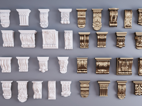 European-style Gypsum Metal Carved Stigma