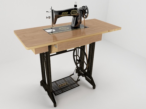 modern solid wood sewing machine