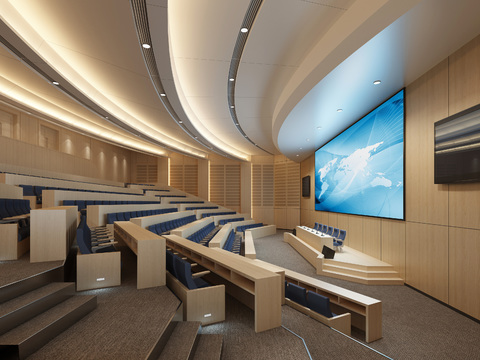 Modern Hotel Lecture Hall Ladder Reception Room Free