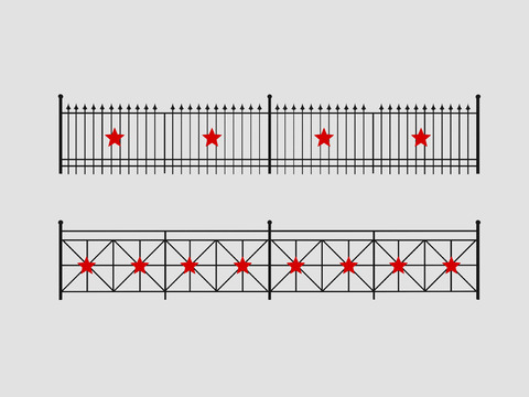 Modern five-star fence free