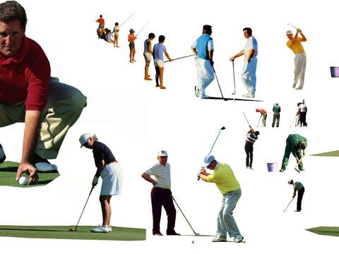 modern golf figure psd