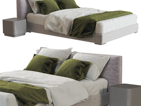 Meridiani modern fabric double bed