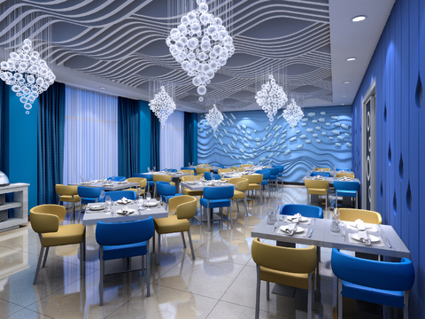 Modern Ocean Theme Restaurant