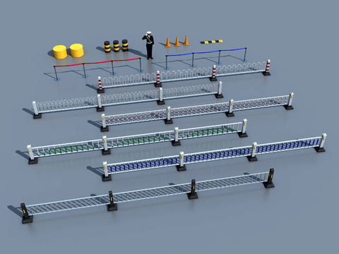 Modern road isolation belt guardrail