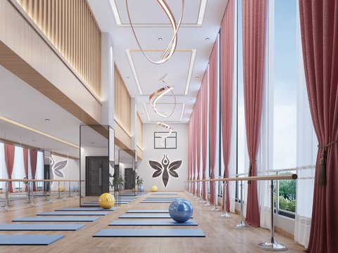 Modern Yoga Studio Dance Classroom