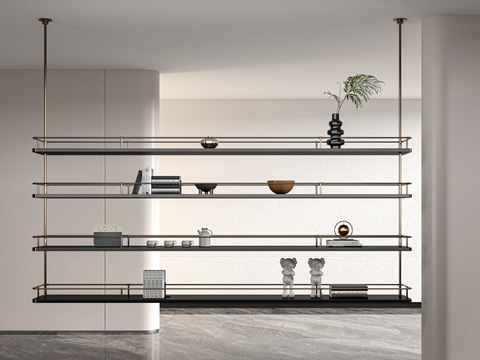 Metal Bookshelf Decorative Rack Partition Rack