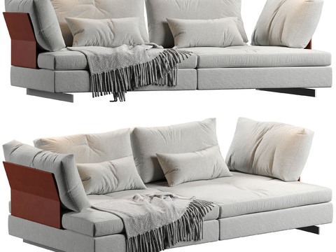 Bonaldo modern fabric double sofa