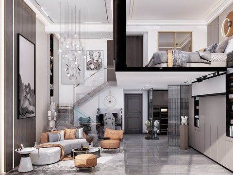 Modern Affordable Luxury Style Duplex Apartment