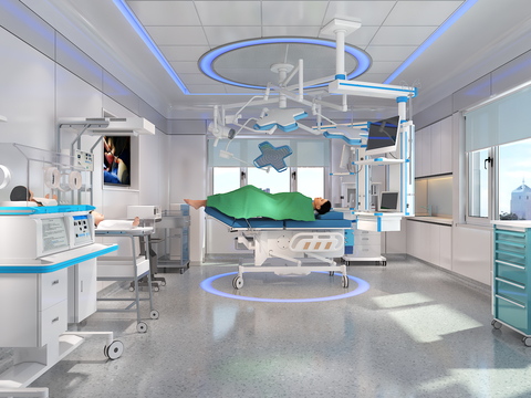 Modern hospital delivery room operating room