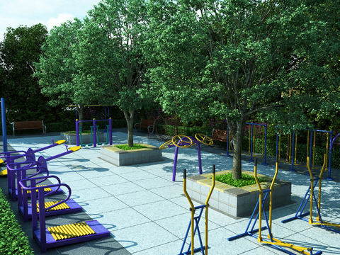 Modern Community Park Landscape