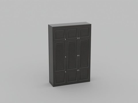 Neo-Chinese Style Simple Solid Wood Wardrobe Free