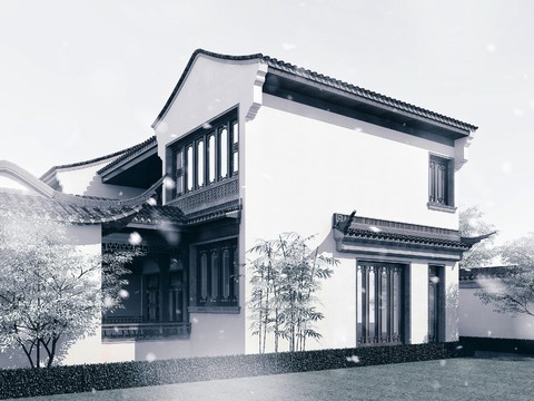 Chinese-style residential building appearance