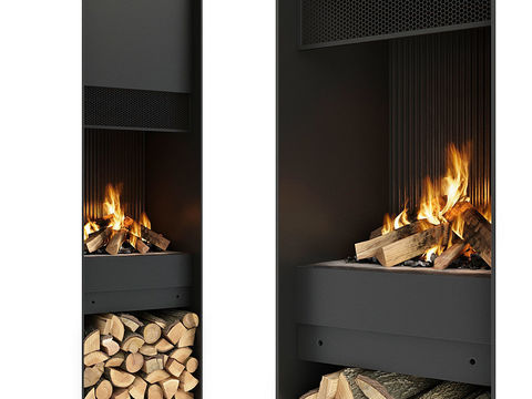 modern fireplace firewood