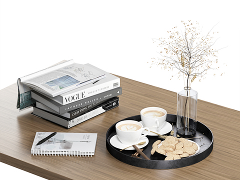 Modern Books Coffee Ornaments