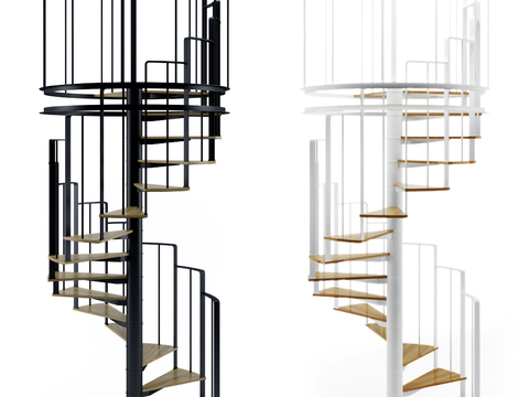 Industrial wind rotating staircase