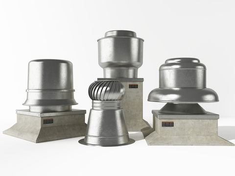 Modern stainless steel industrial exhaust vent