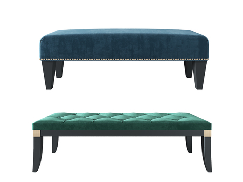 American Style Fabric Sofa Stool Foot