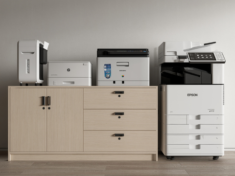 Printer Copier Shredder File Cabinet