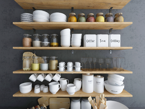 Modern dishes and tableware