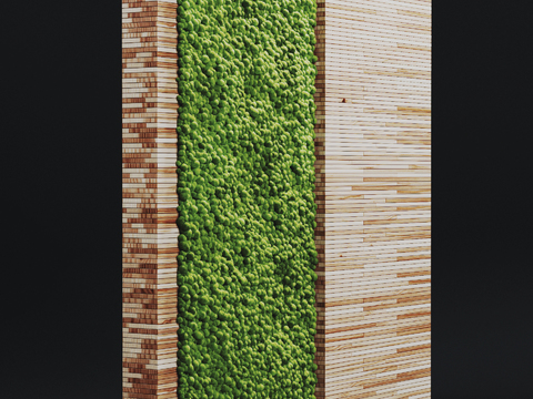 Modern moss plant wall