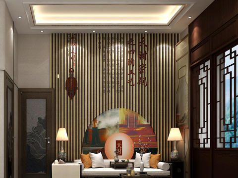 New Chinese hotel reception room free