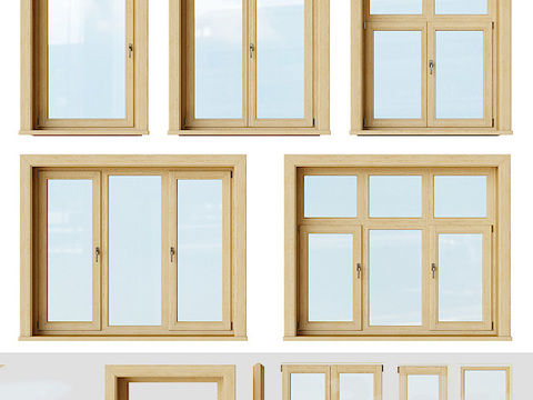 Nordic Simple Solid Wood Windows Free