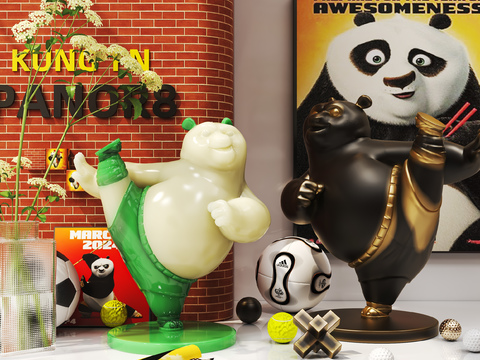 Kung Fu Panda Sculpture Art Toy Ornaments