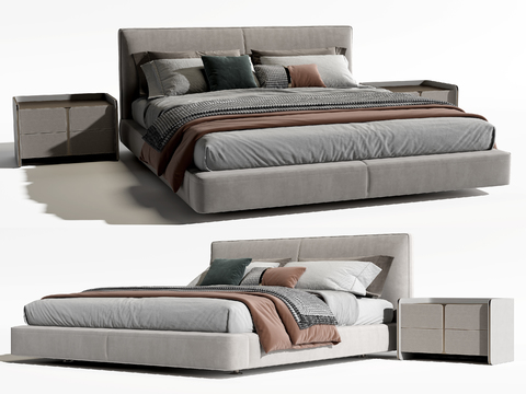 B & B Italia Modern Fabric Double Bed