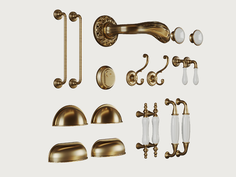 European style door handle handle hook door lock