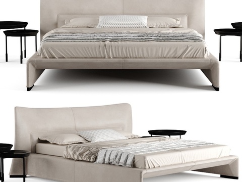 Molteni modern gray double bed