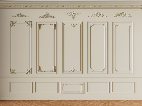 French plaster line carved clapboard