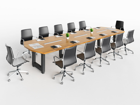 Modern office conference tables and chairs