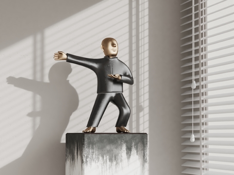 Modern Tai Chi figure sculpture