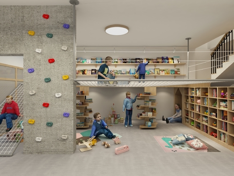 Modern Children's Library Activity Room