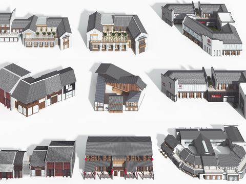 New Chinese-style Commercial Street Store Building Components