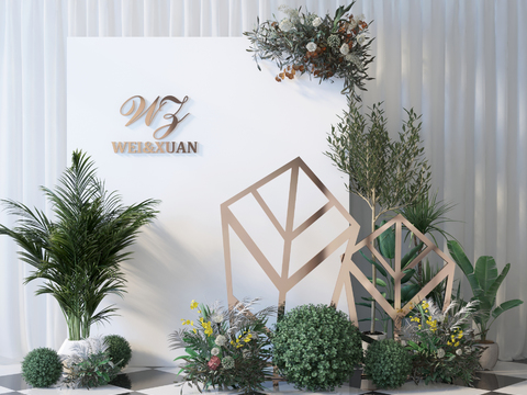 Modern Wedding Wedding Floriculture Photo Area