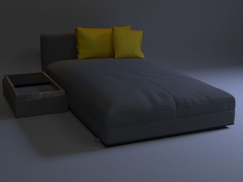 Modern fabric single bed free